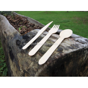 140mm Disposable flatware set wooden spoon tableware